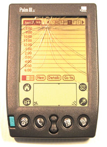 Palm IIIxe с разбитым экраном