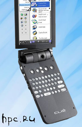 Встроенная мини-клавиатура на карманном ПК Sony Clie
