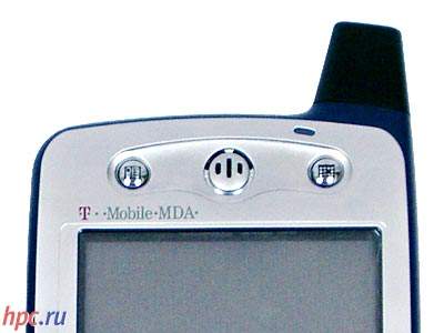 Коммуникатор T-Mobile MDA: динамик и две кнопки вызова приложений