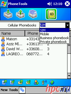 Работа с записными книжками в PhoneTools