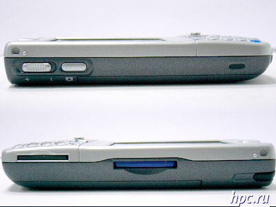 HP iPAQ hw6515: левый и правый торцы
