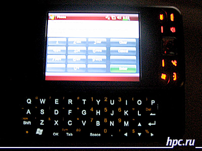 glofiish M800: подсветка QWERTY-клавиатуры