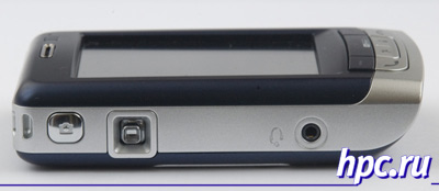 Mitac Mio A502: левая сторона, 5-позиционный джойстик, кнопка камеры, 2,5мм разъем для гарнитуры