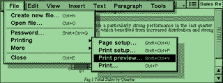 Printing Menu