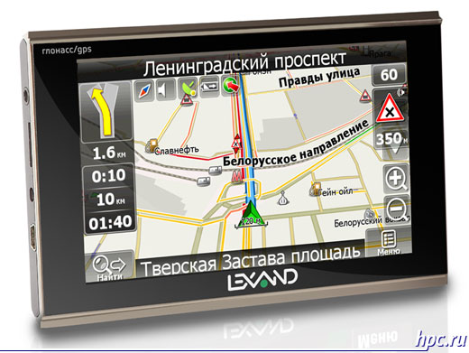 ГЛОНАСС/GPS-навигатор Lexand SG-555: общий вид