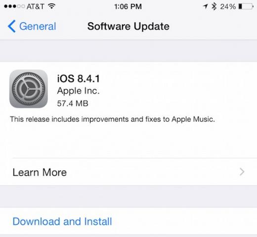 Apple  iOS 8.4.1
