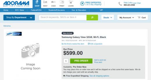    Samsung Galaxy View