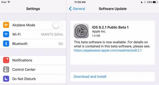  iOS 9.2.1  