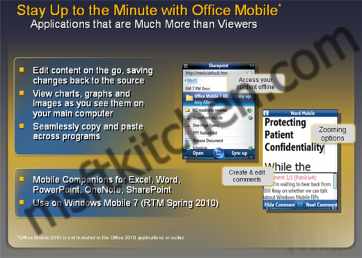 Windows Mobile 7 и Office Mobile 7