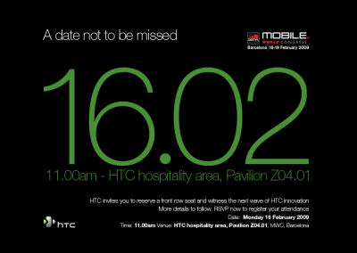 HTC готовится к MWC 2009