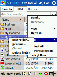 GetIt FTP:  FTP   Pocket PC
