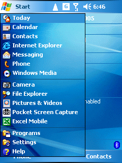 Windows Mobile 2005:   