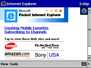Compaq iPaq  Landscape mode!