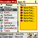 Destaller Pro 2.7.5:     Palm OS