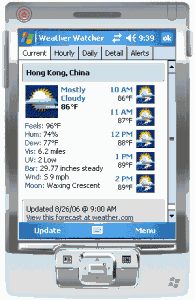 Weather Watcher Mobile 1.0.0:    Windows Mobile