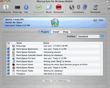 Missing Sync 3.0:    Windows Mobile  Mac OS X