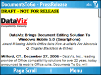 Documents To Go  Windows Mobile 