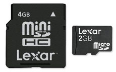 Lexar    miniSDHC 4  microSD 2