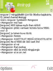 mIRGGI - IRC-  Symbian S60 3rd Edition