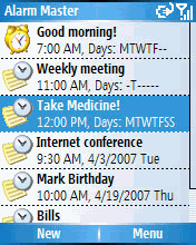 Alarm Master:     Windows Mobile 