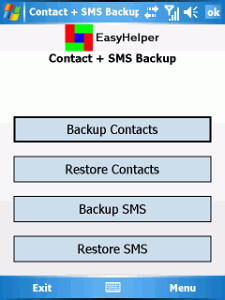 EasyHelper Contact + SMS Backup:     SMS