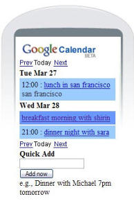 Google Calendar мобилизовался