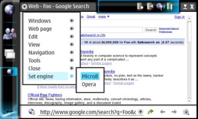 MicroB браузер на базе Mozilla для Nokia N800