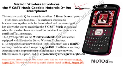 Motorola Q9m:  , 