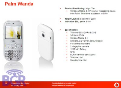 Palm Wanda:  Treo 500v  HSDPA  GPS