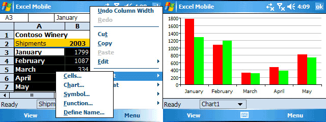 Excel:    